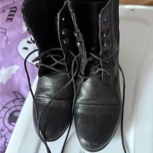 Old West Black Leather Boots